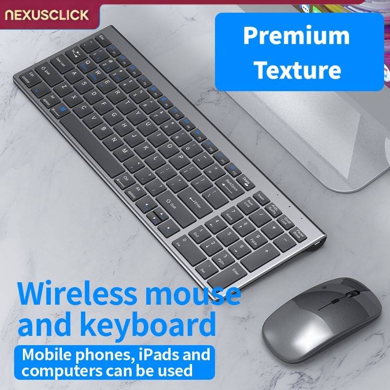 Gaming Keyboard That Is Quiet - NexusClick Wireless Keyboard Mouse Combo Bluetooth