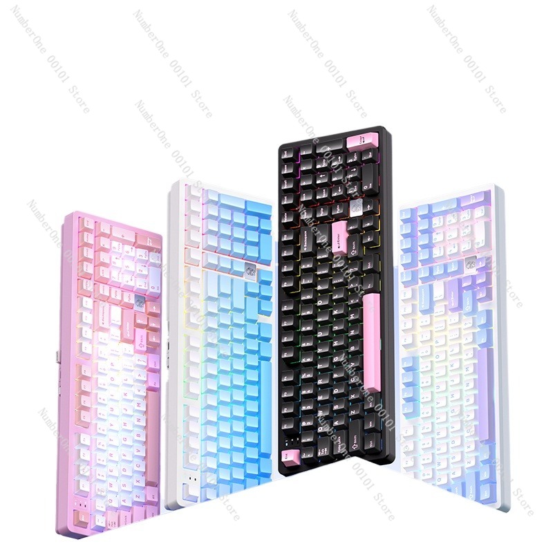 Gaming Keyboard Mechanical Wireless - Aluminum Alloy Mechanical Keyboard,Wireless Three-Mode Bluetooth