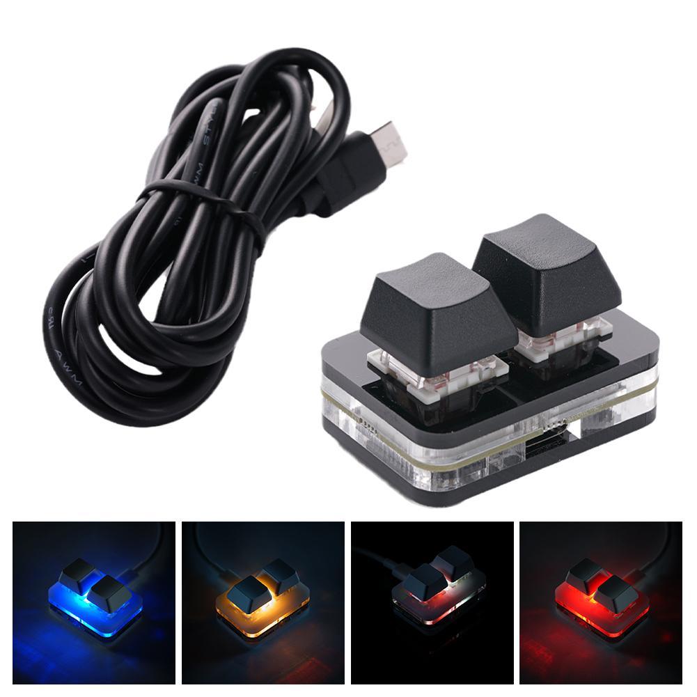 Gaming Keyboard Mini Mechanical - MacroUSB Custom Mechanical Keyboard 2 Keys