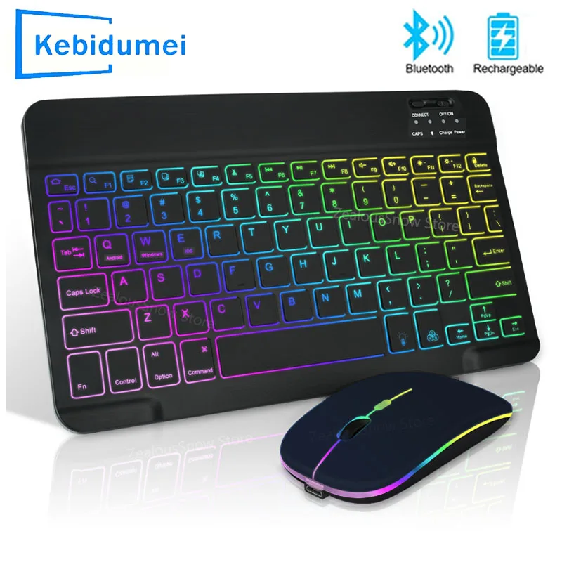 Gaming Keyboard Budget - Mini Backlit RGB Bluetooth Wireless Keyboard