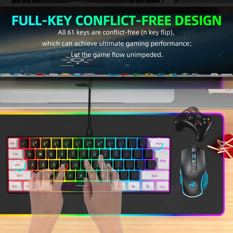 Keyboard and Mouse 60% Compute - огляд і ціна Gaming Keyboard And Mouse Combo Wireless
