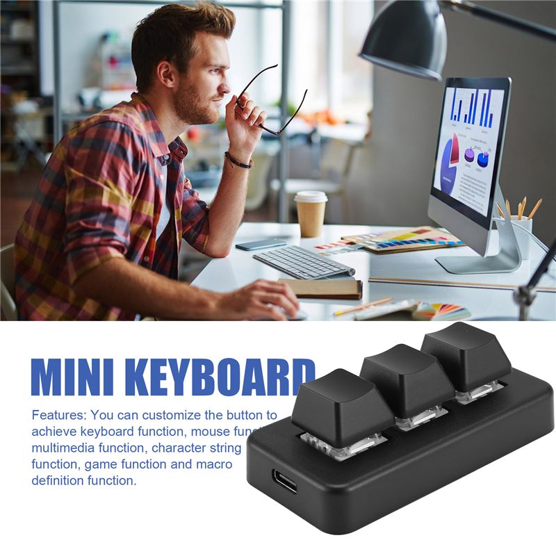MK321 Progammable Macro Mini K - огляд і ціна Gaming Keyboard Mini Mechanical