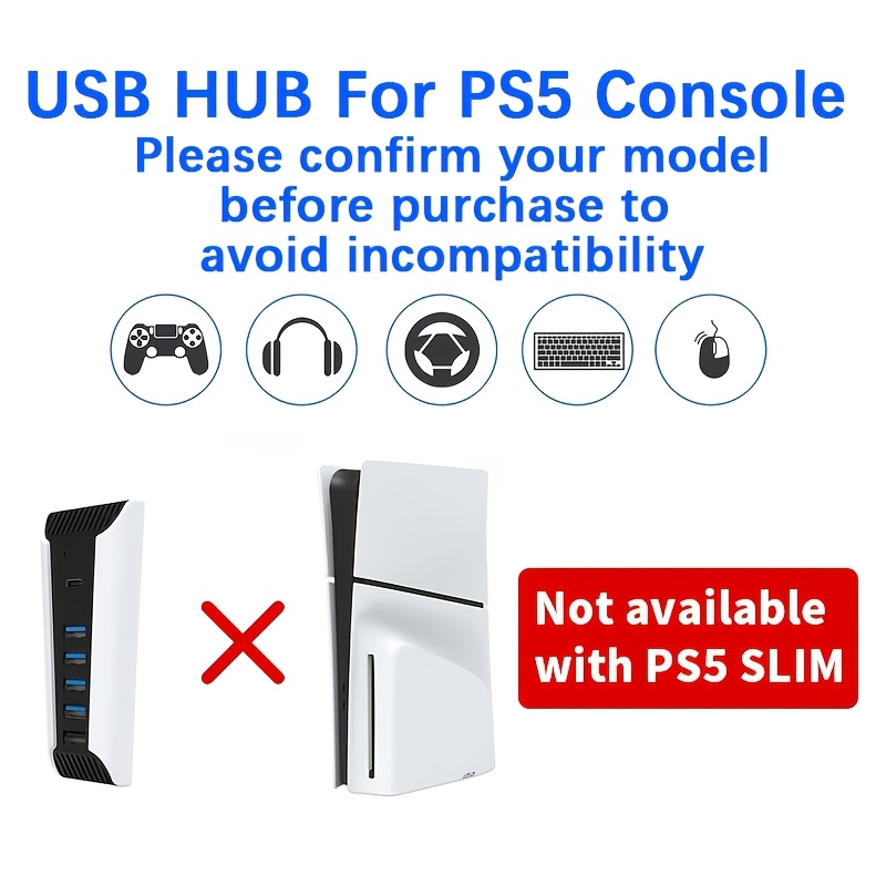 5 in 1 USB Hub for PS5 Console - огляд і ціна Gaming Keyboard Splitter