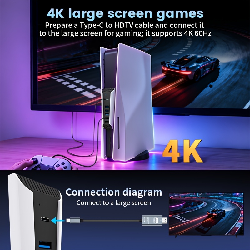 5 in 1 USB Hub for PS5 Console - огляд і ціна Gaming Keyboard Splitter
