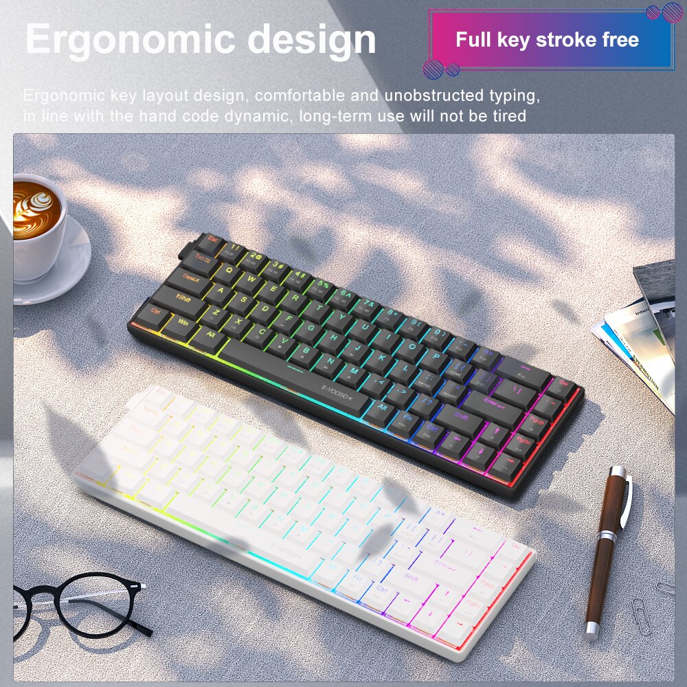 E-YOOSO A68 RGB Mini Slim USB  - огляд і ціна Gaming Keyboard Budget
