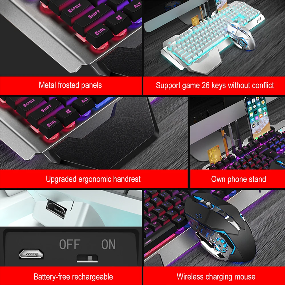 K680 Rechargeable 2.4G wireles - огляд і ціна Gaming Keyboard And Mouse Wireless