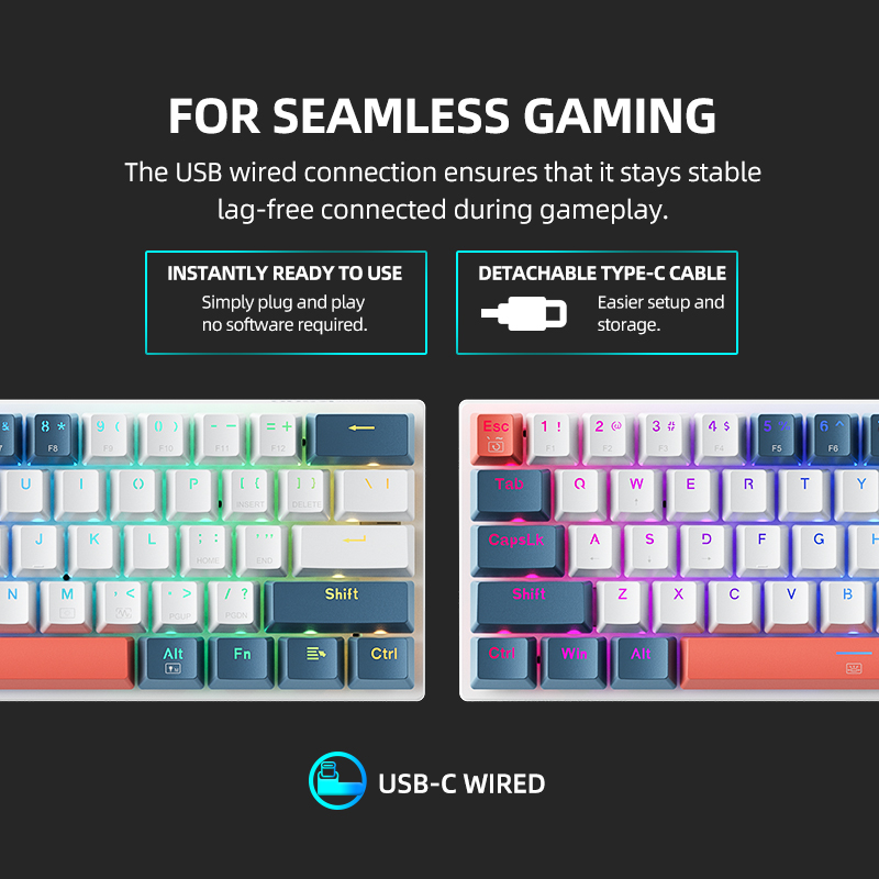 K500-B61 Machenike Mini Mechan - огляд і ціна Gaming Keyboard And Mouse Combo Wireless