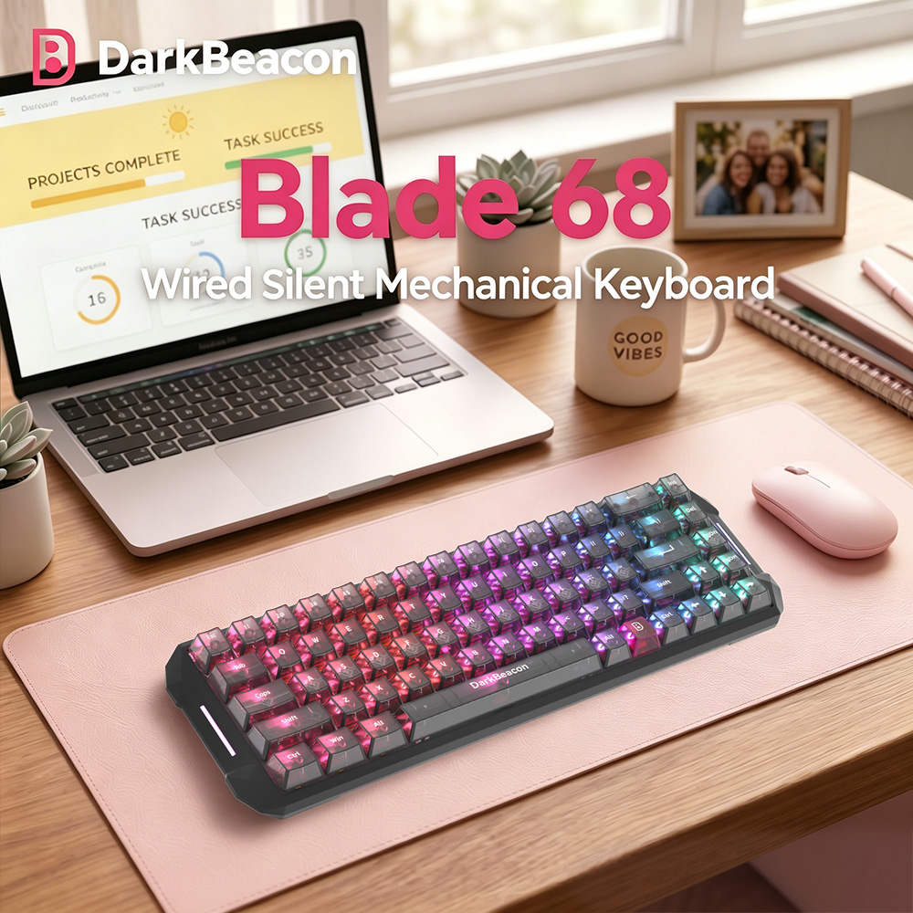 DarkBeacon Blade 68 Wired Sile - огляд і ціна Gaming Keyboard That Is Quiet