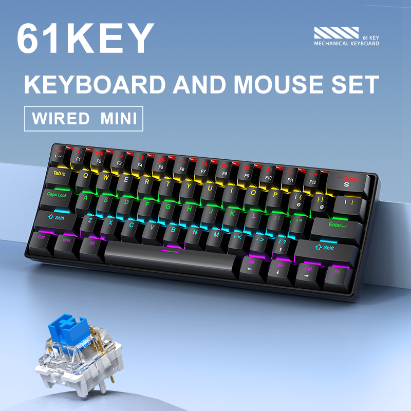 APAYADO K61 Mini Mechanical Ke - огляд і ціна Keyboard Gaming Blue Switch