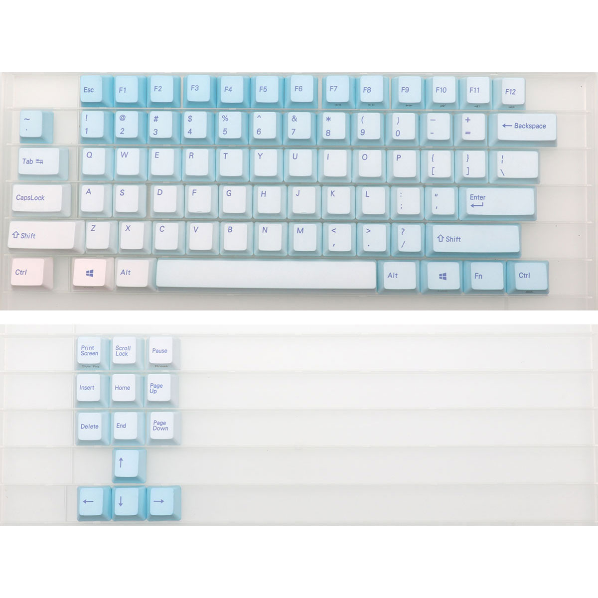 87 Keys Frost Blue Keycaps Che - огляд і ціна Keyboard Gaming Blue Switch