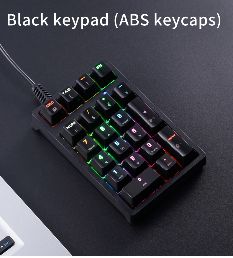 T21 Mini Number Keypad RGB Bac - огляд і ціна Keyboard Gaming Blue Switch