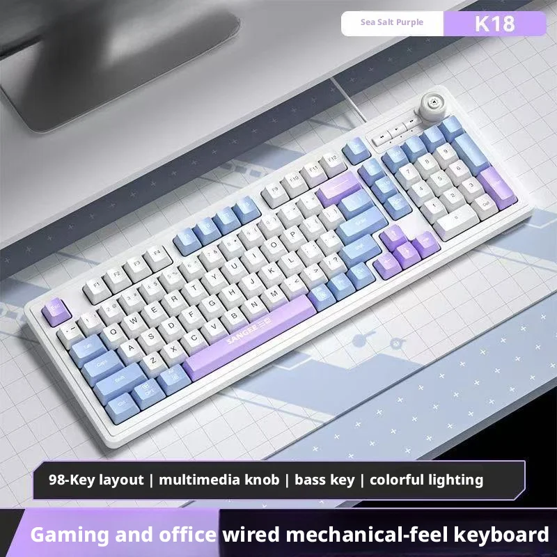 98Keys Wired Keyboard RGB Glow - огляд і ціна Gaming Keyboard No Noise