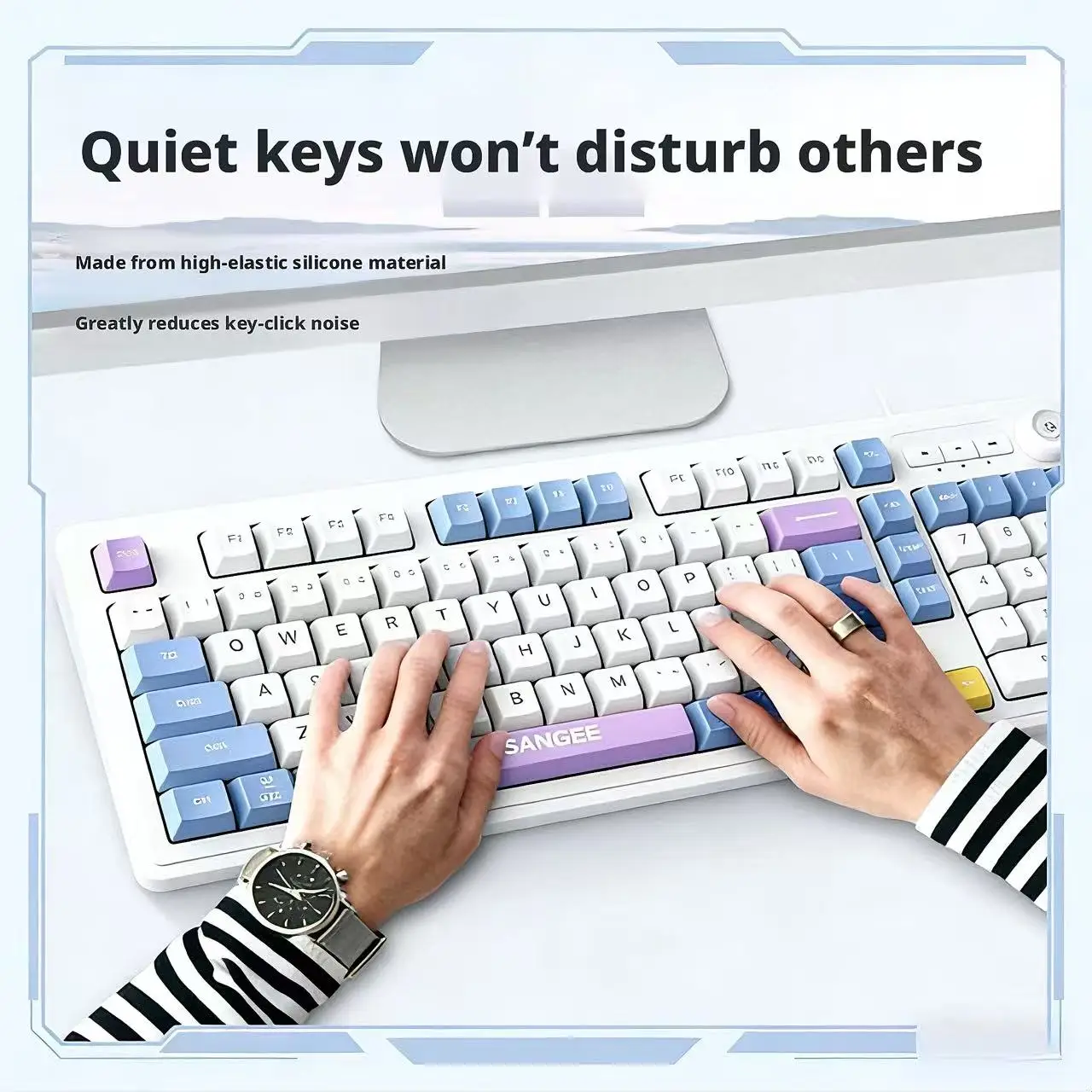 98Keys Wired Keyboard RGB Glow - огляд і ціна Gaming Keyboard No Noise