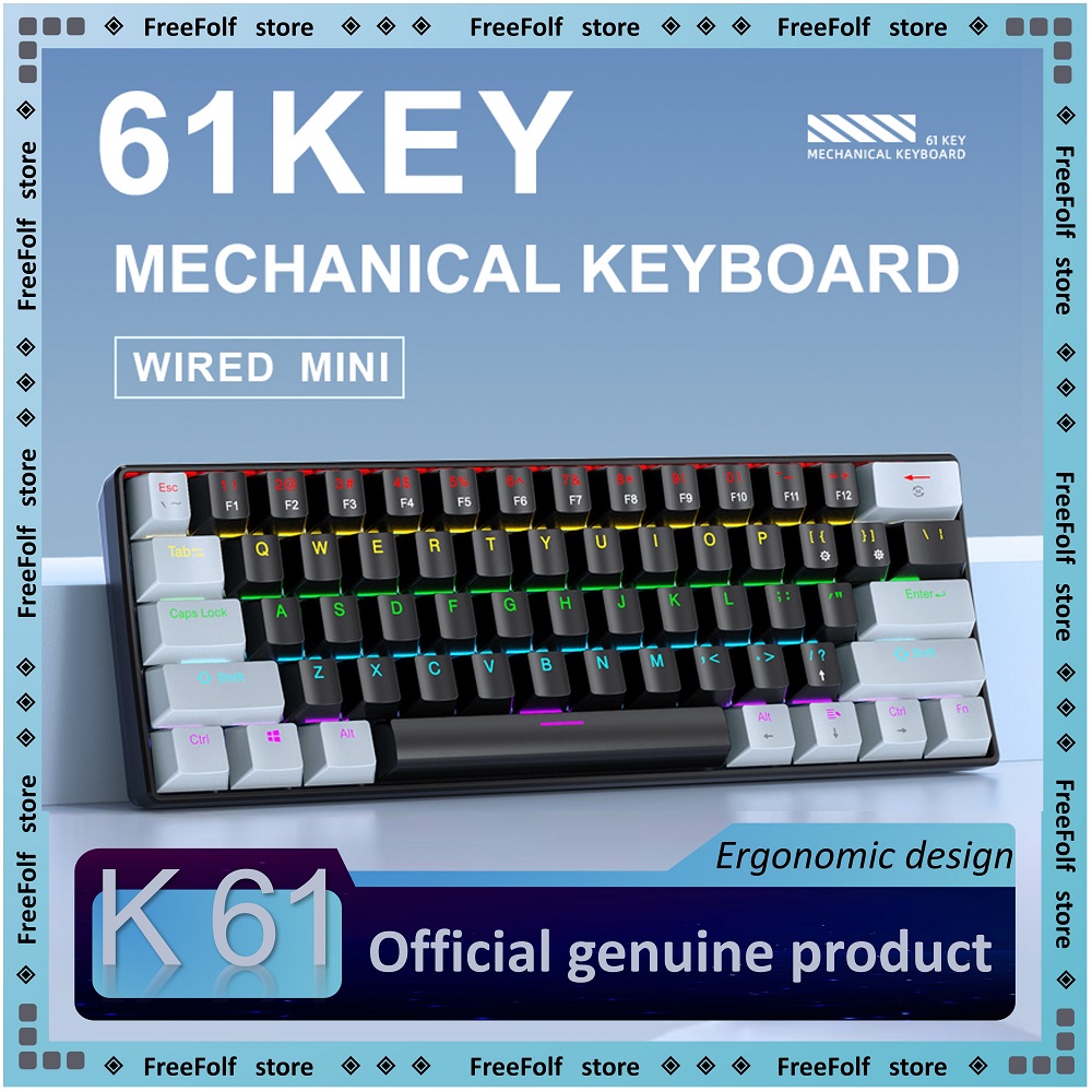 APAYADO K61 Mini 60% Gaming Ke - огляд і ціна Keyboard Gaming Blue Switch