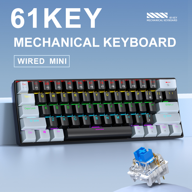 APAYADO K61 Mini 60% Gaming Ke - огляд і ціна Keyboard Gaming Blue Switch