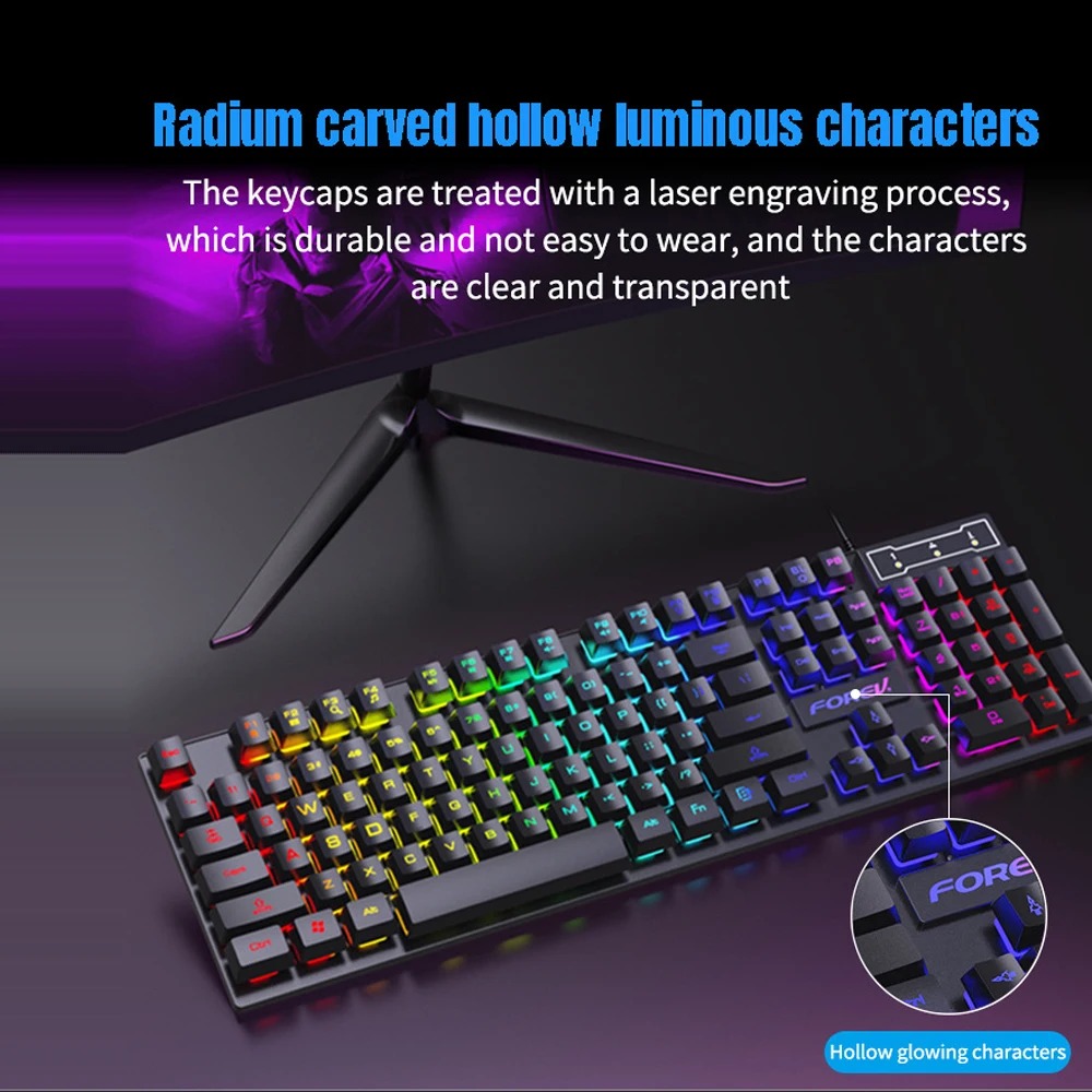 104 Keys Mechanical Feel Keybo - огляд і ціна Gaming Keyboard Budget