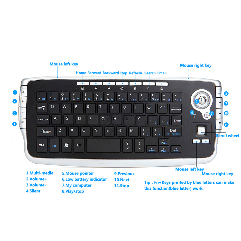 Jomaa Portable USB Wireless Tr - огляд і ціна Gaming Keyboard Budget