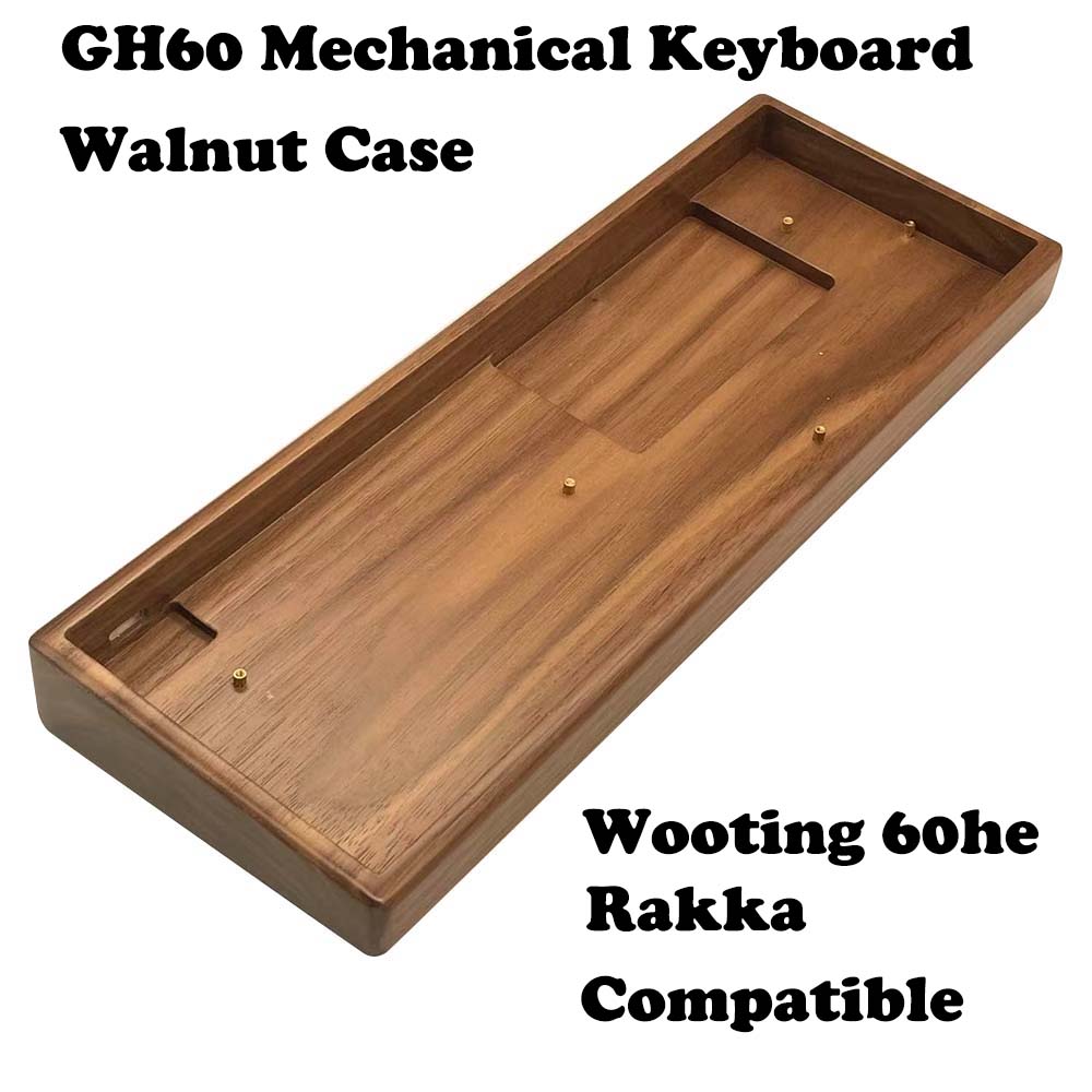 Walnut & Beech Wood 60% Keyboa - огляд і ціна Hot Swap Pcb