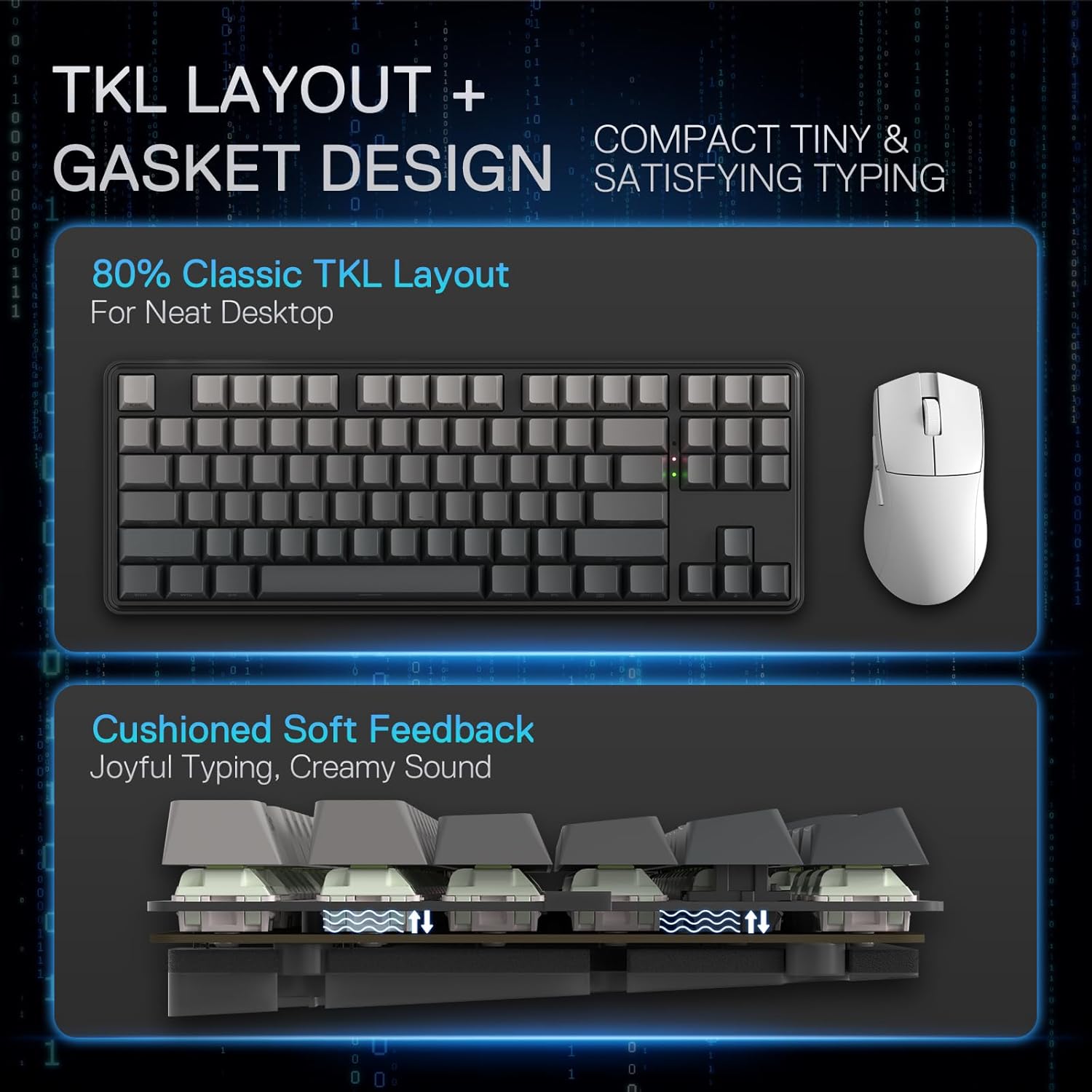 Redragon K707 PRO GB 80% Gaske - огляд і ціна Gaming Keyboard No Noise