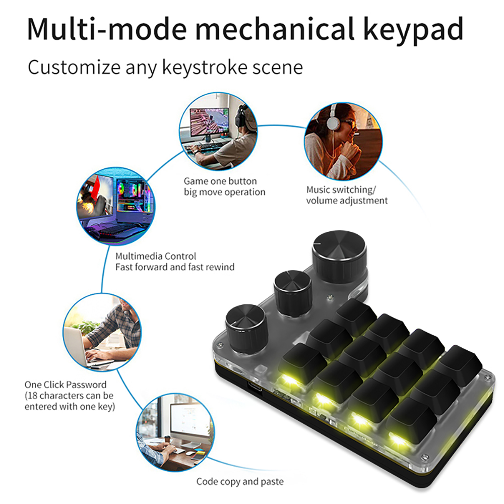 Bluetooth Programming Macro Cu - огляд і ціна Gaming Keyboard Mini Mechanical