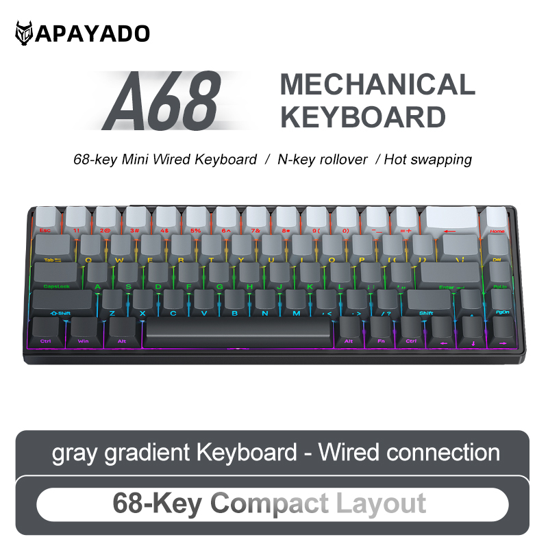 APAYADO A68 Wired Mechanical K - огляд і ціна Gaming Keyboard Budget