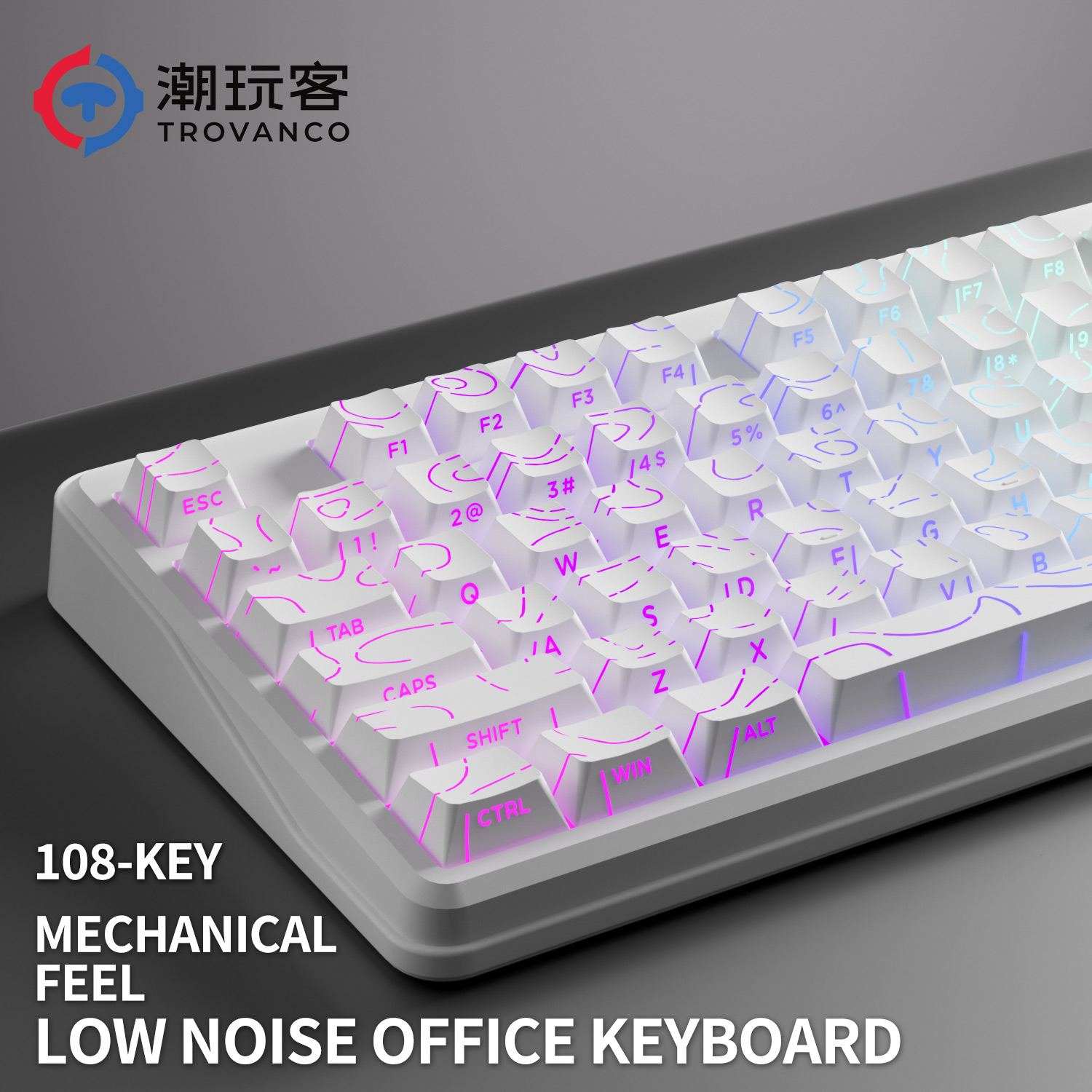 V108 Pro Wired&Wirel Keyboard  - огляд і ціна Gaming Keyboard No Noise